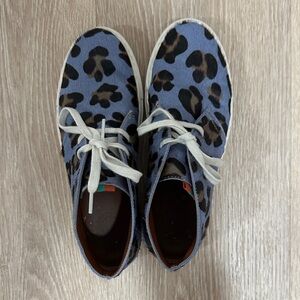 Penelope Chilvers Blue Leopard Print Sneakers
